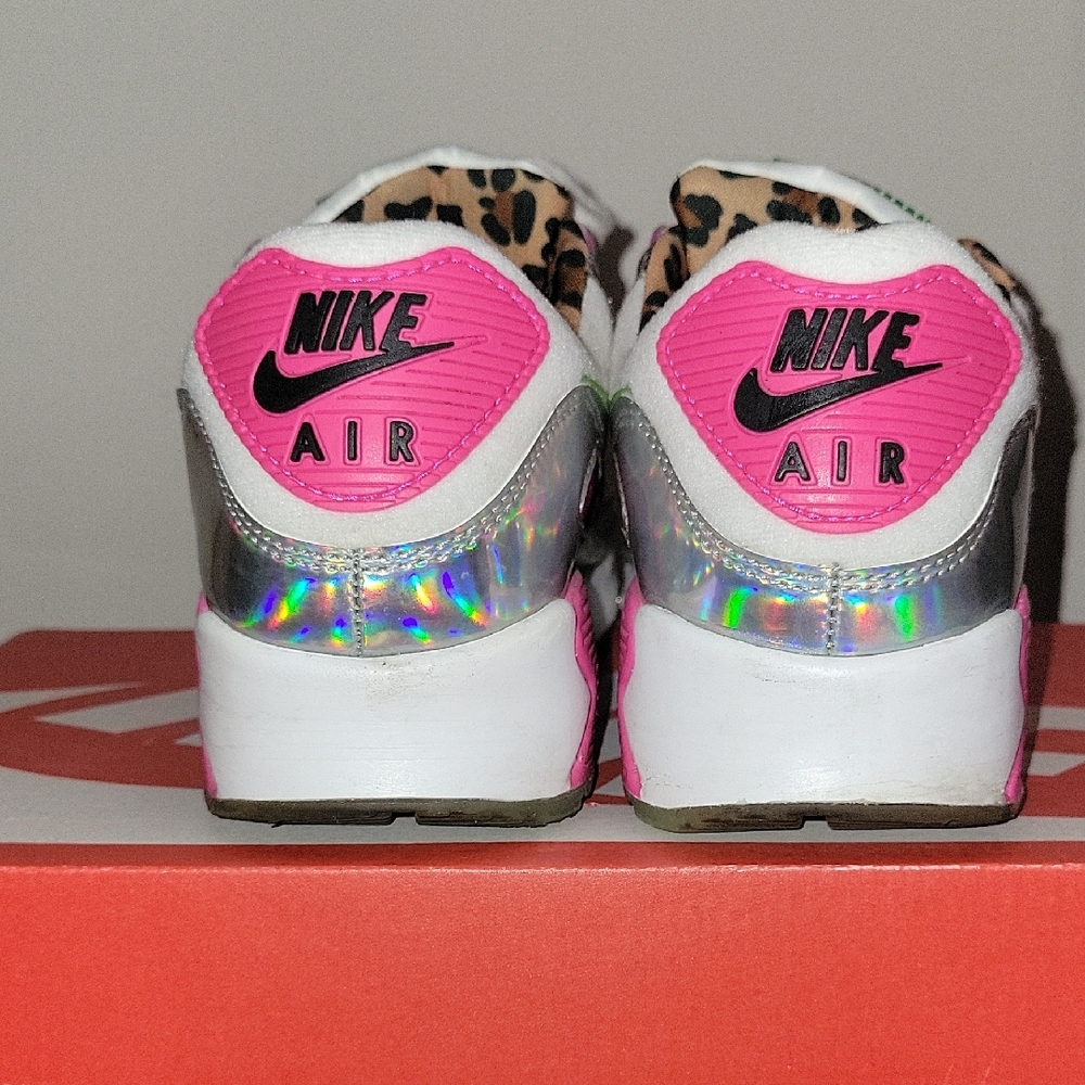 Nike Women's Pink and Silver Sneakers - Picture 6 of 7